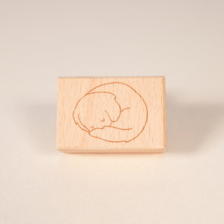 Sleeping Pups Curled Up Stamp
